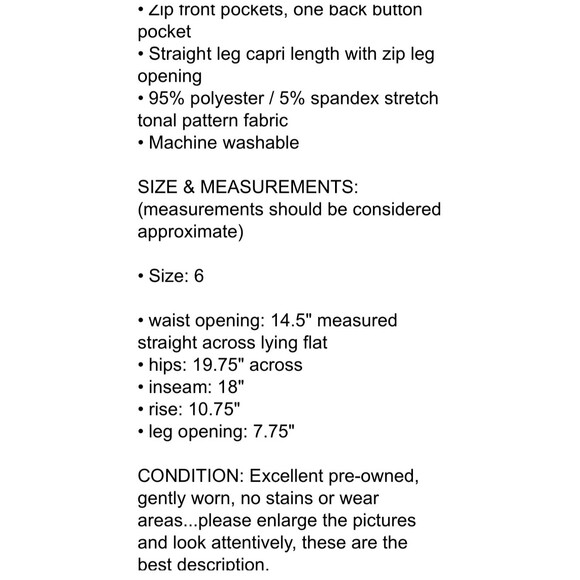 Jamie Sadock Active Capri Pants Womens Size 6 Stretch Pastel Orange Floral - Picture 9 of 9